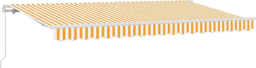 vidaXL Behúzható napellenző Sárga 350 x 200 cm szövet