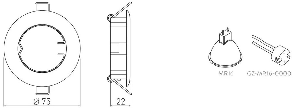 Lámpa Mennyezeti lámpatest PORTO, IP20, inox