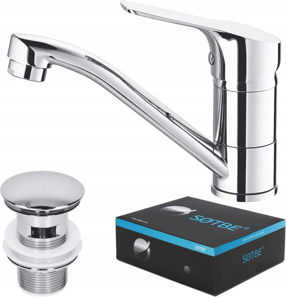 Mosdó csaptelep forgatható fürdőszobai csaptelep dugóval Gau-ssr- 20223283