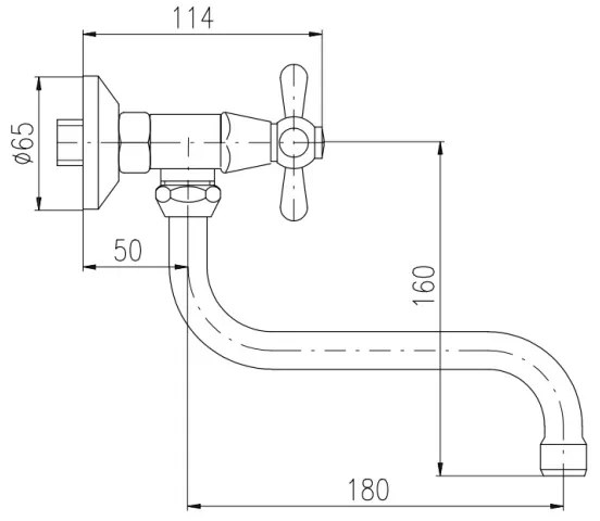 RAV Slezák MK101.5/21SM - Mosogató/mosdó csaptelep MORAVA RETRO antik sárgaréz