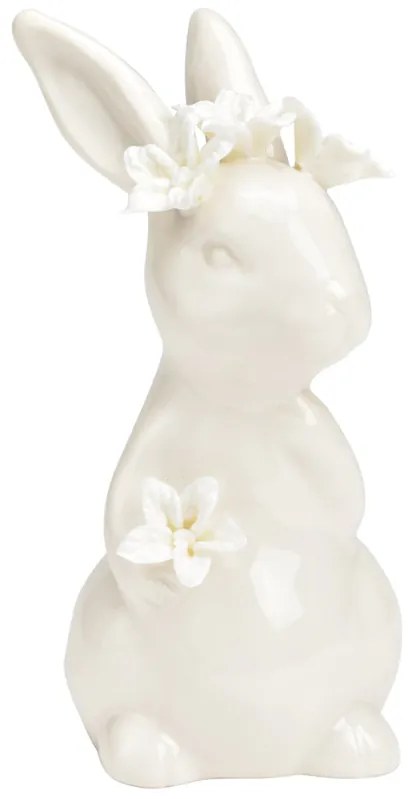 Porcelán nyuszi LILY BUNNY 12 cm fehér