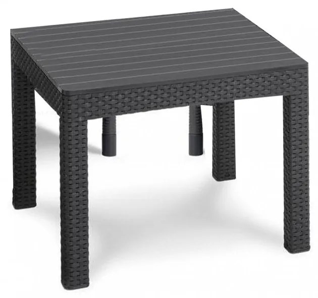 Rosario Balcony set kerti bútor garnitúra, grafit színben, világos szürke párnával