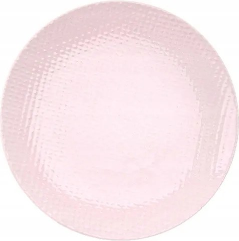 Kerámia rózsaszín lapos desszertes tányér 21 cm