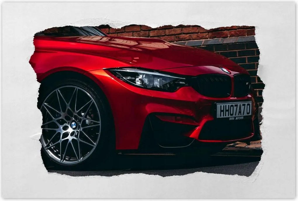 Poszterek 120x80 Piros Bmw Autó