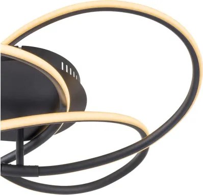 Globo 67201S-30 Mennyezeti lámpa fém fekete és fehér akril kombináció. Ø:600, H:127, tartozék: 1xLED 30W 230V, 1370lm, 3000K