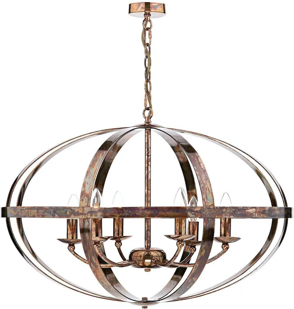 DAR LIGHTING SYM0664 SYMBOL Klasszikus Függesztett Lámpa Réz E14 IP20