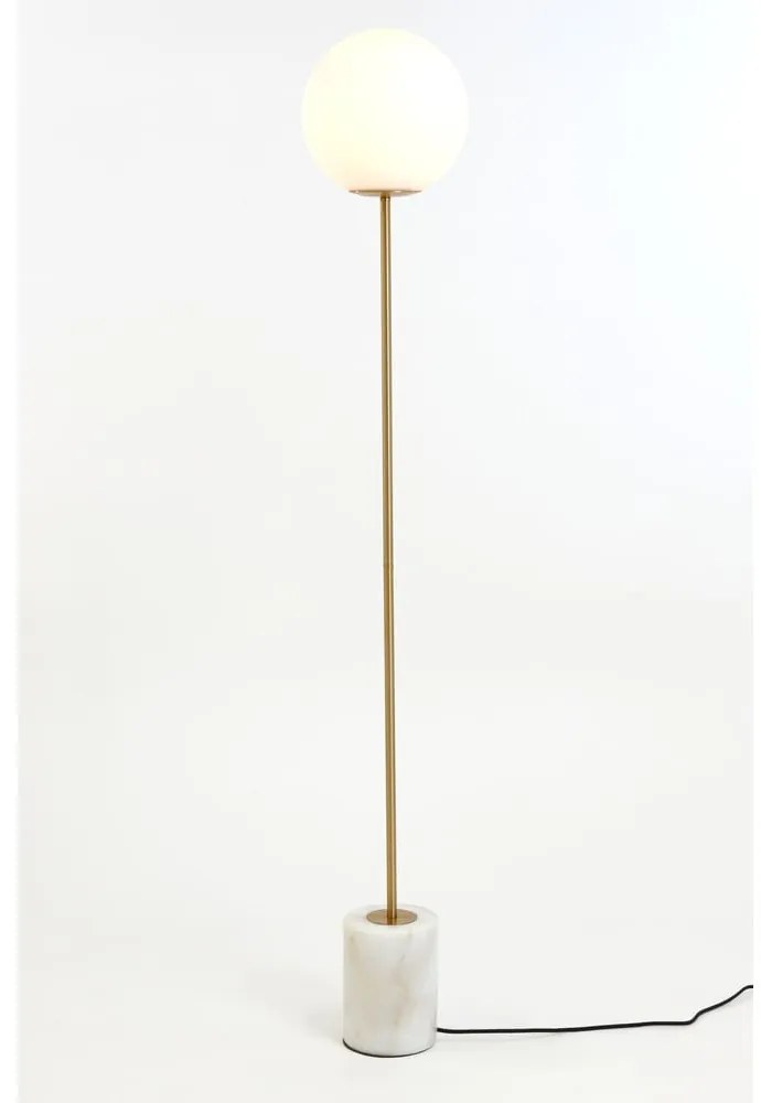 Fehér-aranyszínű állólámpa (magasság 156 cm) Medina – Light &amp; Living