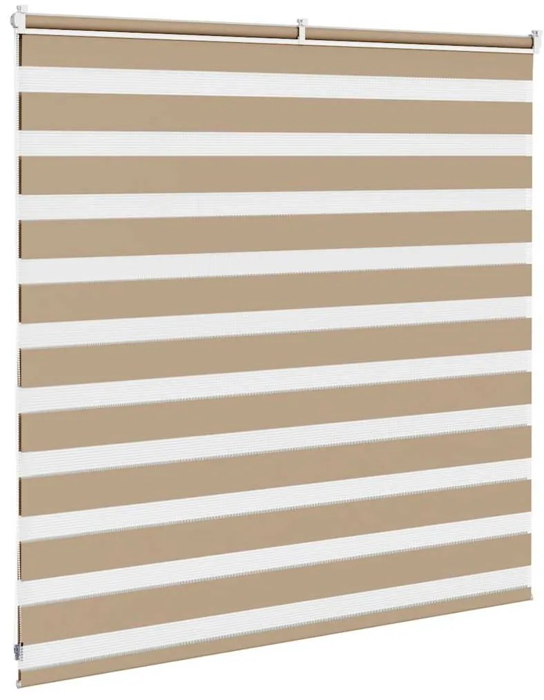 zebrafüggönnyel homokbarna szövetszélesség 140,9 cm poliészter