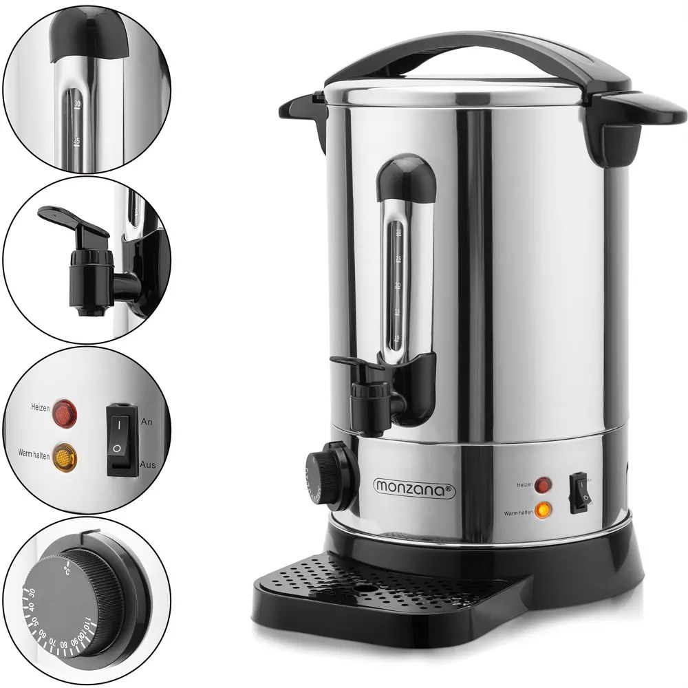 Jurhan COZY borfőző/tea, 6,8l, ezüst