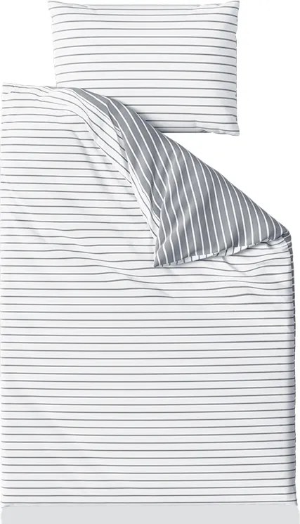 Povlečení z Renforcé bavlny CAPRIVI šedé knoflík Ágyneműhuzat mérete: 70 x 90 cm | 140 x 200 cm