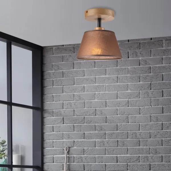 Brilagi - LED  Felületre szerelhető csillár  ANTHONY 1xE14/60W/230V tölgy/barna