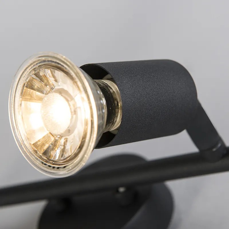 Ipari spotlámpa fekete dönthető 2 lámpás - Jeany