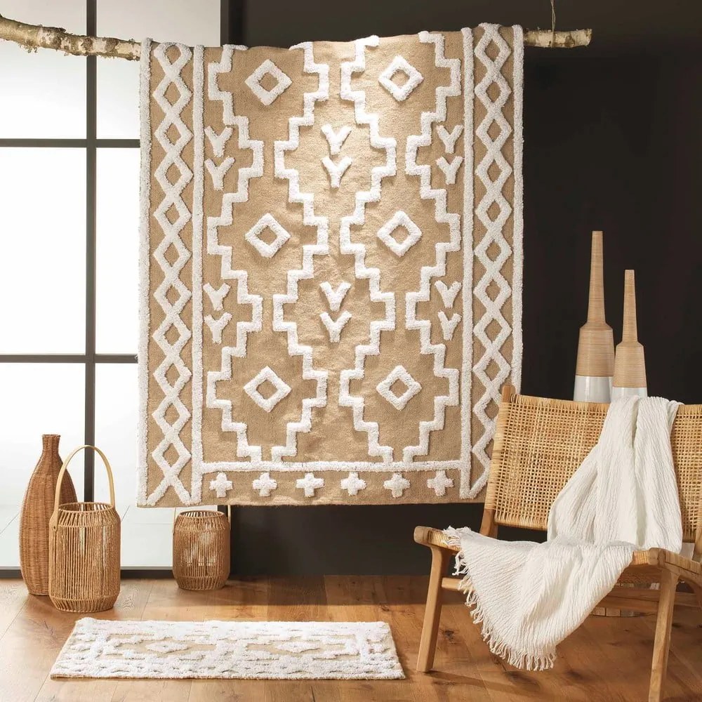 Bézs jutakeverék szőnyeg 120x170 cm Medine – douceur d'intérieur