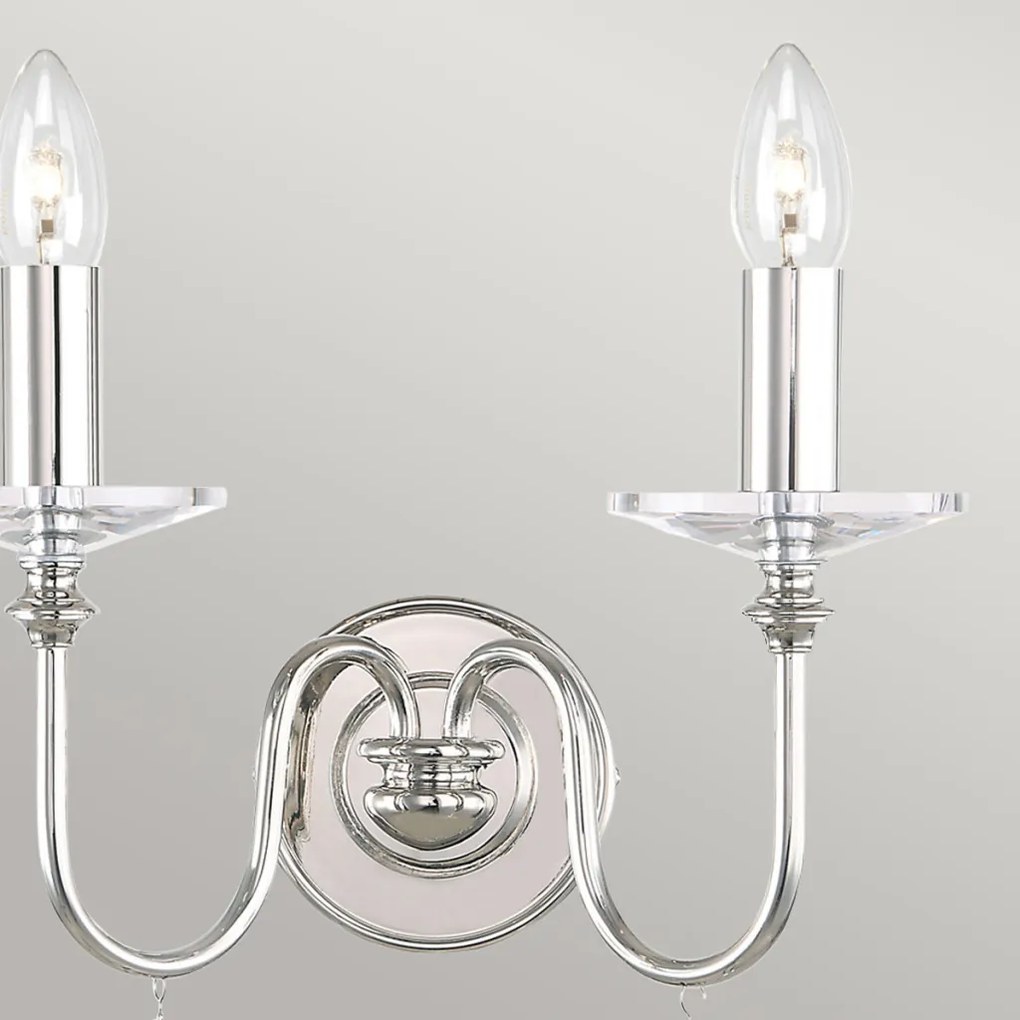 Elstead Lighting FINSBURY PARK FP2-POL-NICKEL Fali lámpa 2x60W/E14