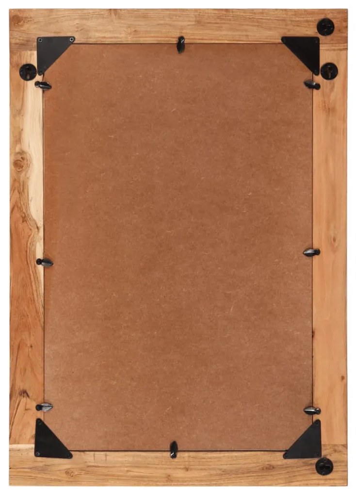 tömör akácfa és üveg tükör 70 x 50 cm