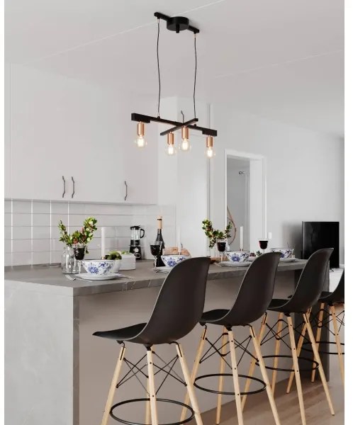 ByRydens 4201030-4002 - Kábelre függesztett csillár ZEONA 4xE27/5W/230V