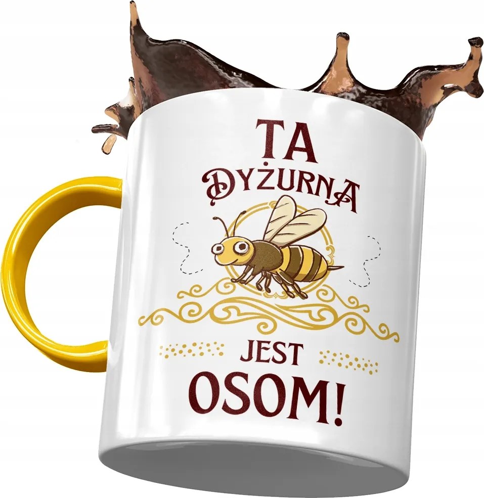 Sárga Bögre Az Ügyeletinek Ez Az Ügyeleti Darázs! Nyomtatott Fotóval