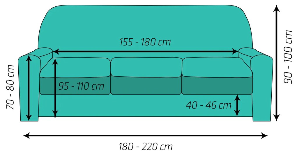 4Home Comfort Multielasztikus kanapéhuzat cream, 180 - 220 cm