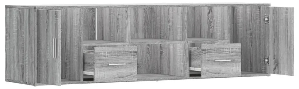 szürke sonoma színű szerelt fa sarokszekrény 160 x 40 x 45 cm