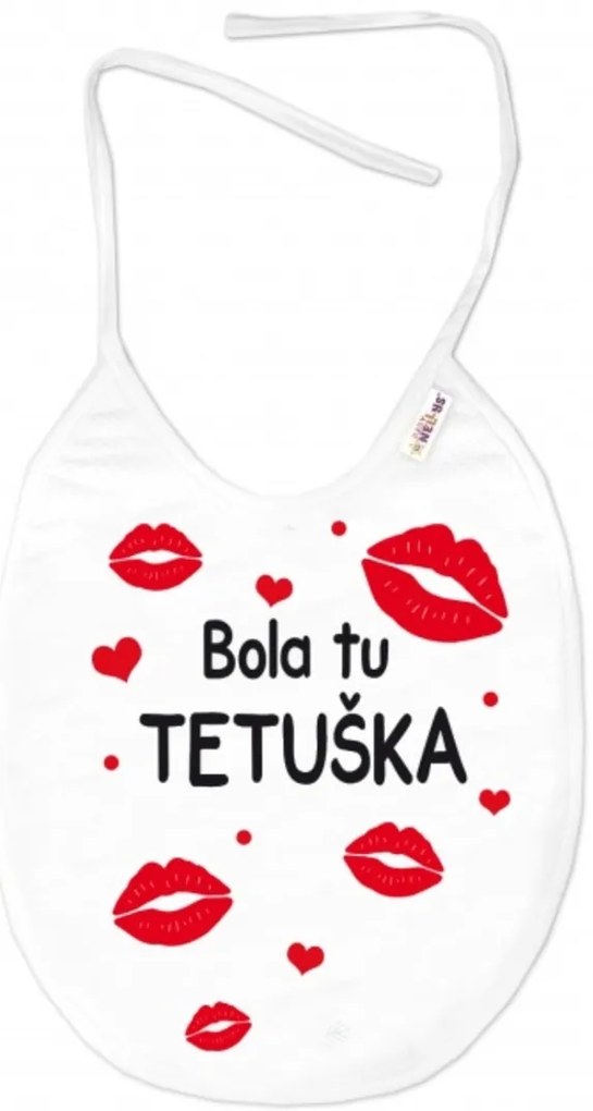 Baby Nellys Vízálló előke Bola tu Tetuška 24 x 27 cm - fehér
