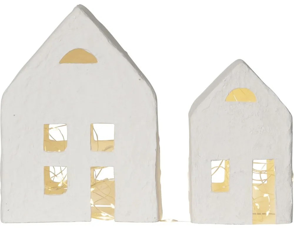 Fehér karácsonyi fénydekoráció szett 2 db-os Plain – Star Trading