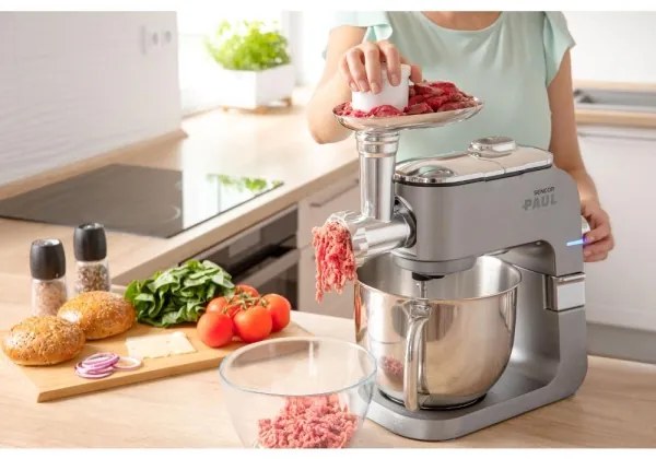 Sencor konyhai robotgép 1700W, rozsdamentes tál, matt króm kivitel