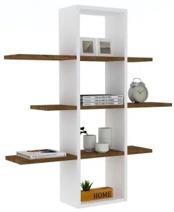 Fali polc ARDO 101x96 cm fehér/barna