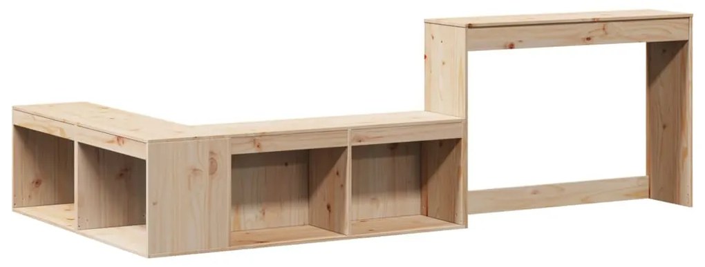 Tömör fenyőfa éjjeliszekrény íróasztallal 232 x 112 x 75 cm