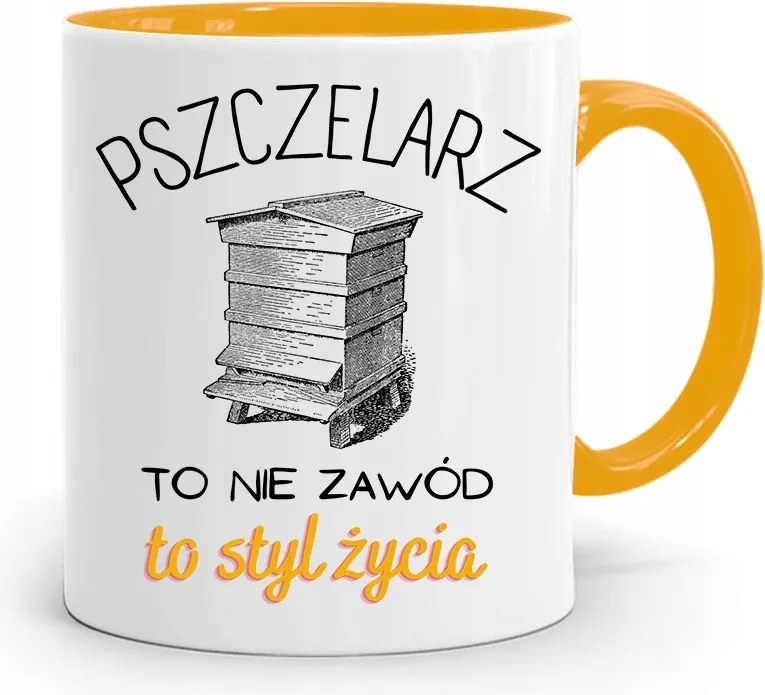 Sárga Bögre Méhésznek Életmód Ajándék fényképes nyomtatással