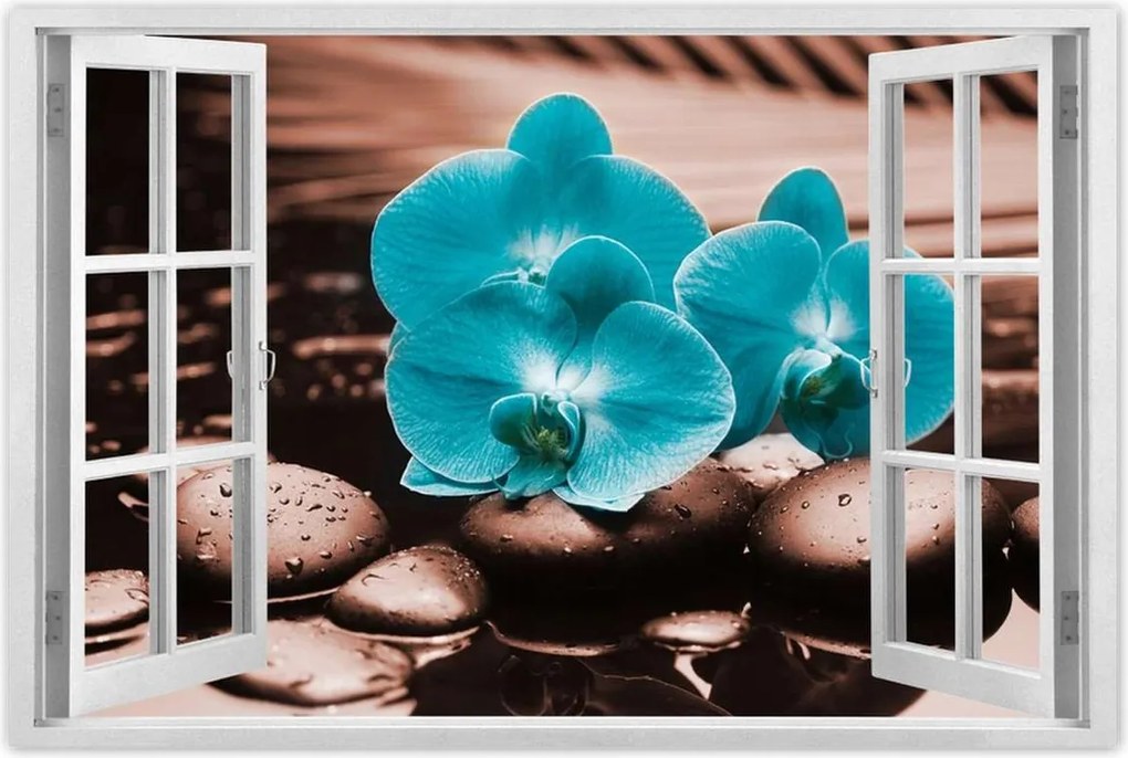 Poszter 60x40 Türkiz orchidea