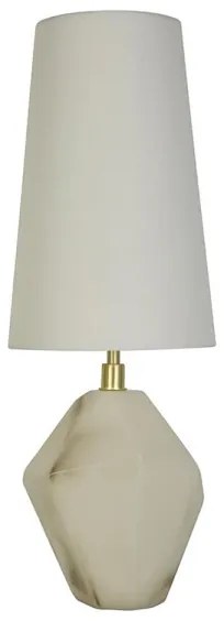 Searchlight EU88250WH - Asztali lámpa APEX 1xE27/60W/230V fehér/szürke