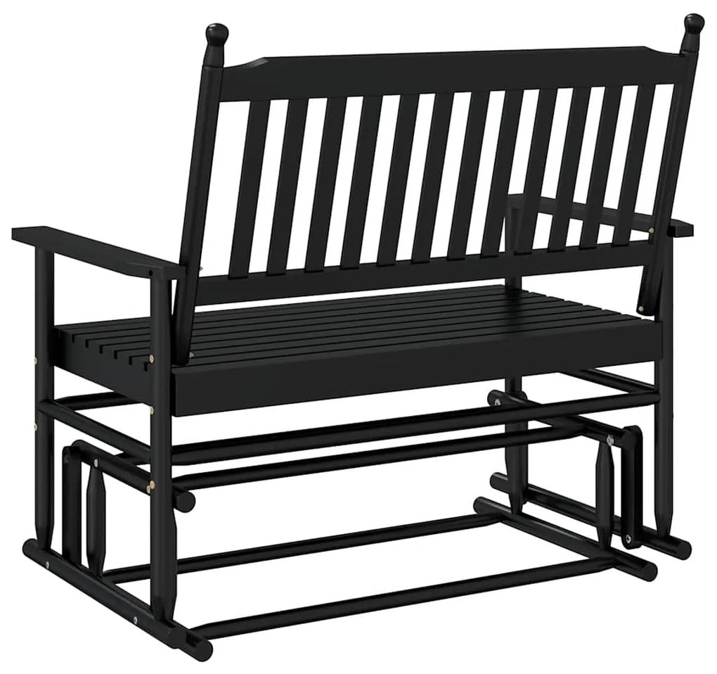 fekete tömör nyárfa hintapad 118 x 70 x 104,5 cm