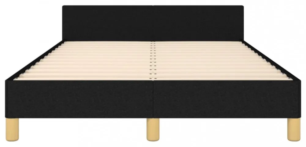 fekete szövet ágykeret matrac nélkül 120x200 cm