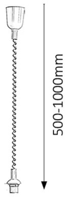 Rabalux 9921 - ROLLY stahovací závěs 1xE27/60W/230V