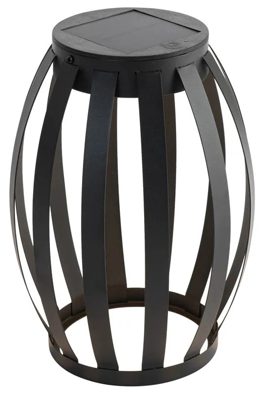 Kültéri asztali lámpa fekete 3 fokozatú fényerő-szabályozóval, napelemes és újratölthető - Sheldon