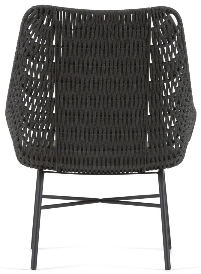 Abeli fekete kézzel készített kültéri fotel - Kave Home
