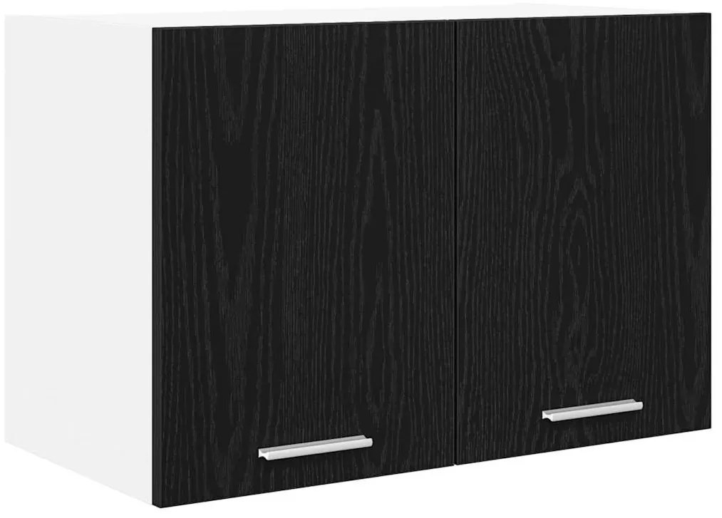 Függő szekrény Riga 2 pcs Fekete tölgy és fehér 60 x 31 x 40 cm