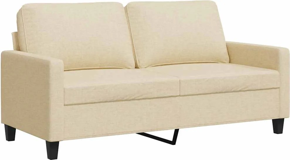 vidaXL kétszemélyes krémszínű szövetkanapé 140 cm