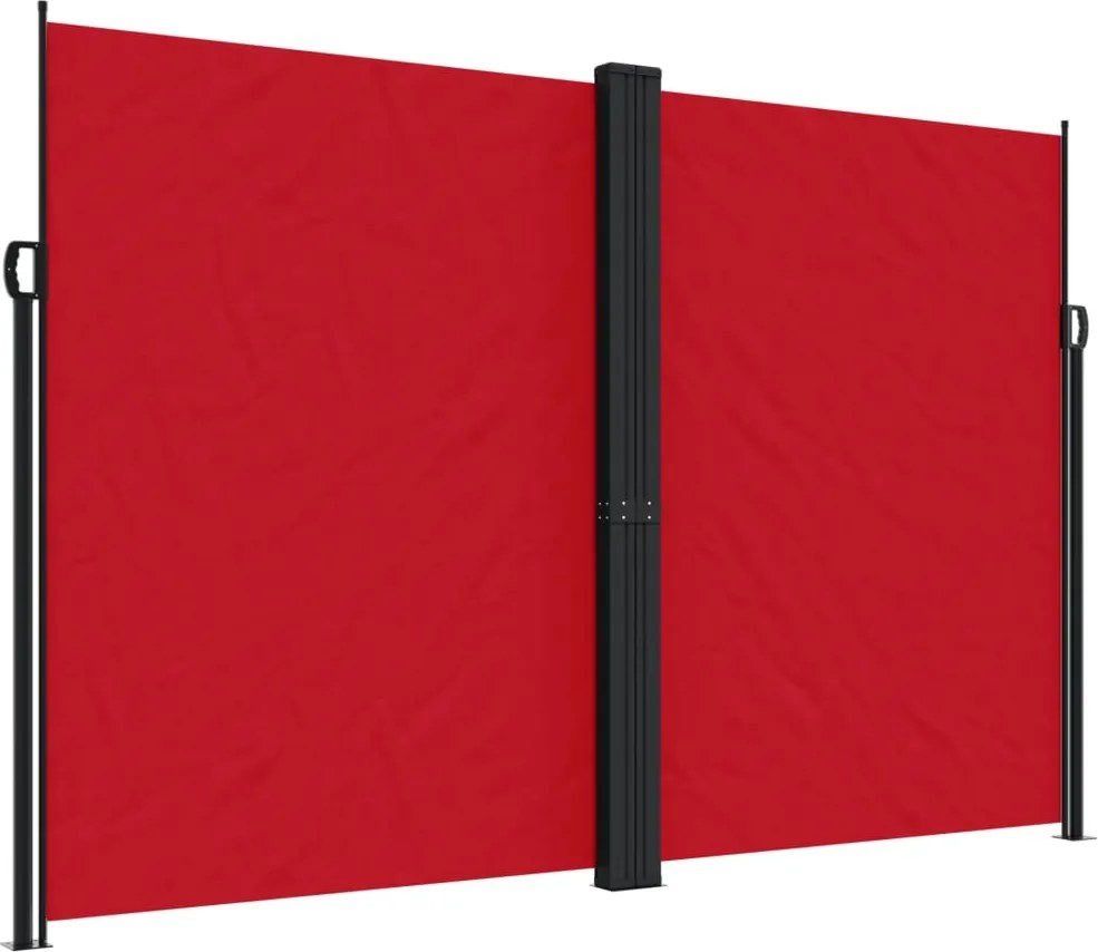 vidaXL piros behúzható oldalsó napellenző 220 x 1000 cm