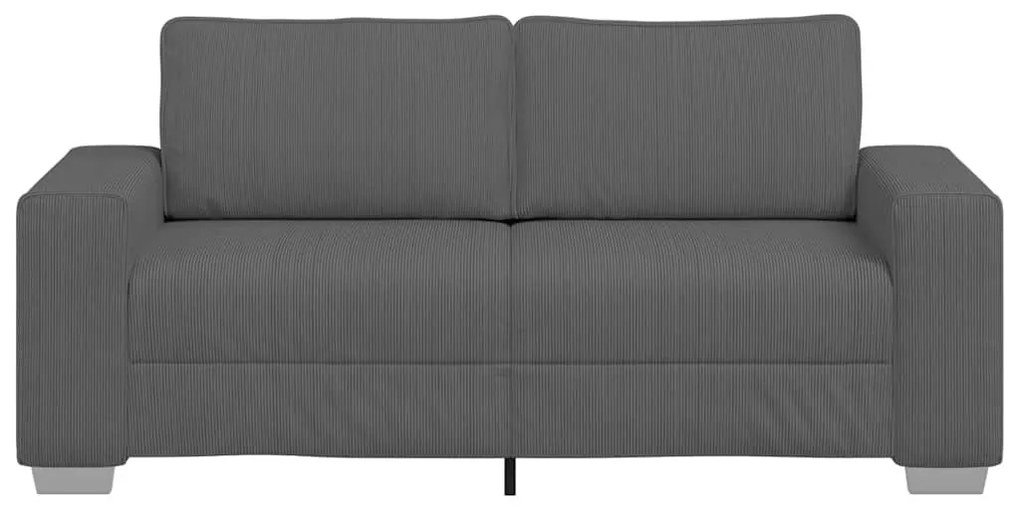 sötétszürke kordbársony szövet loveseat kanapé 140 cm