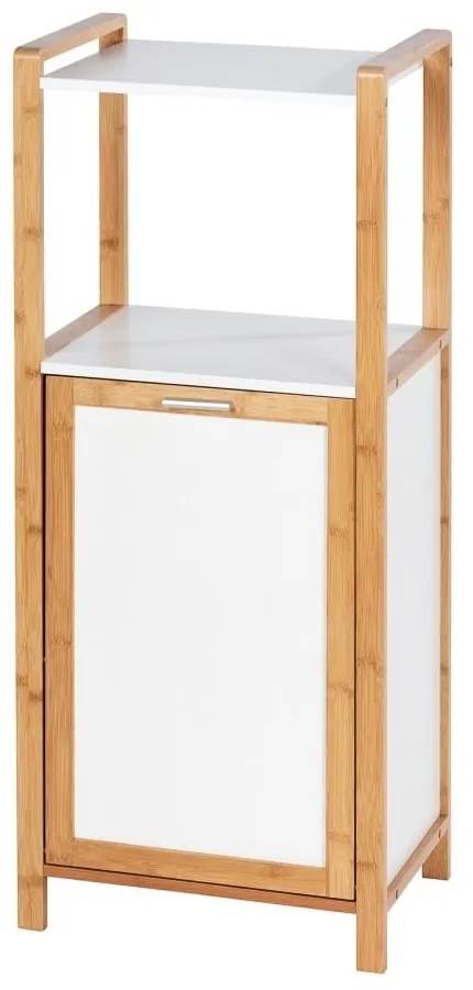 Fehér-natúr színű bambusz fürdőszobai polcos állvány 40x95 cm Finja – Wenko