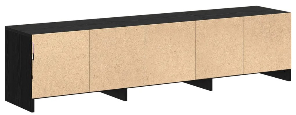 TV szekrény LED Fekete Tölgy 162.5x34x40 cm Szerelt Fa