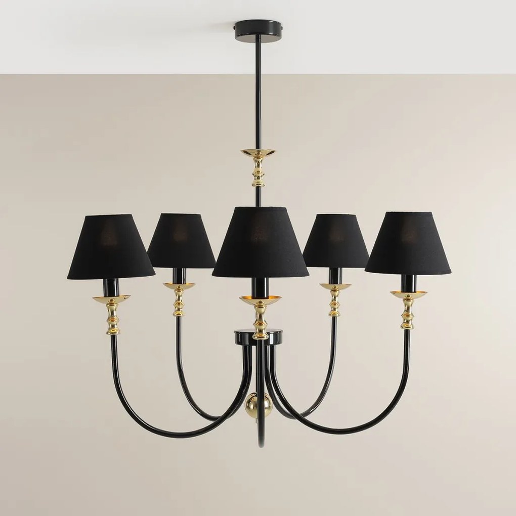 ALDEX 1118F1 ROMA Modern Csillár Fekete E14 IP20