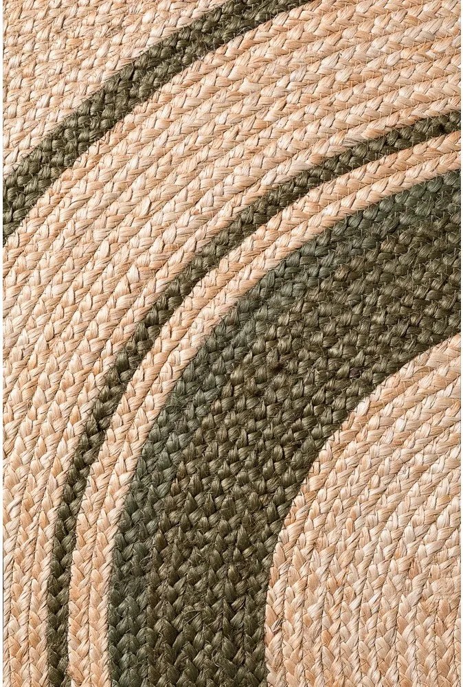 Natúr színű kétoldalas-kézi szövésű juta kerek szőnyeg ø 150 cm Basil – Hanse Home