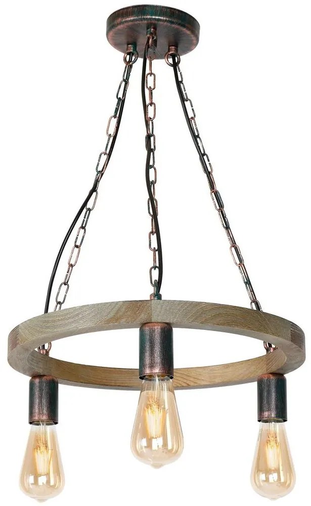 Csillár láncon HAKON 3xE27/60W/230V