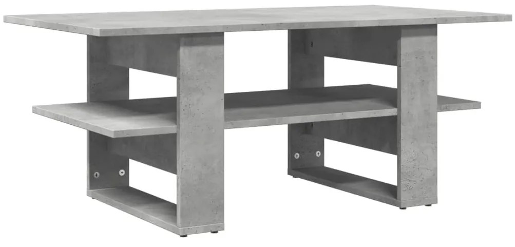 Betonszürke szerelt fa dohányzóasztal 102 x 55 x 42 cm