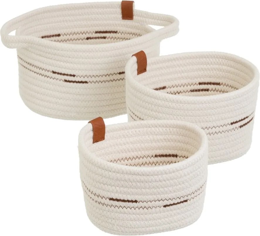 Textil tárolókosár szett 3 db-os 30x18x14 cm – Casa Selección