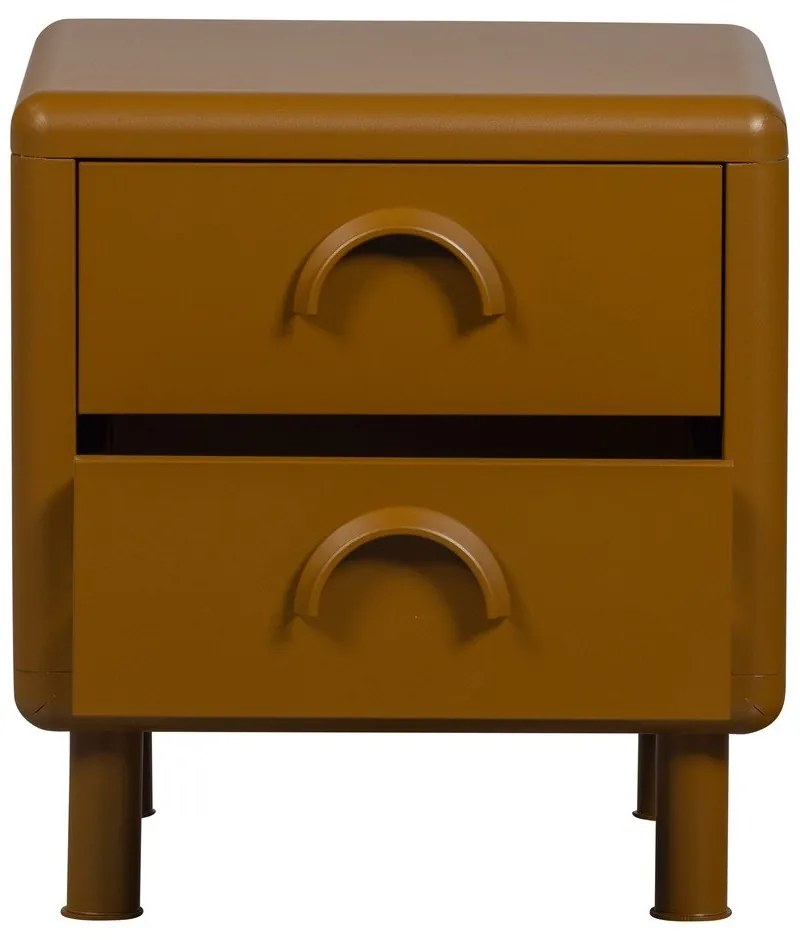 Okkersárga fém éjjeliszekrény Rune – WOOOD