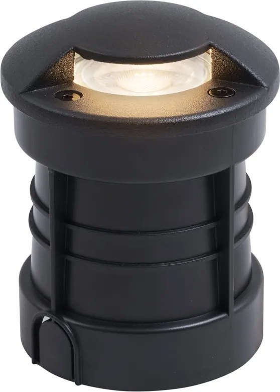 6 darabos modern fekete talajba süllyeszthető spotlámpa készlet GU10 50mm 2-fény effektus IP65 - Cellar