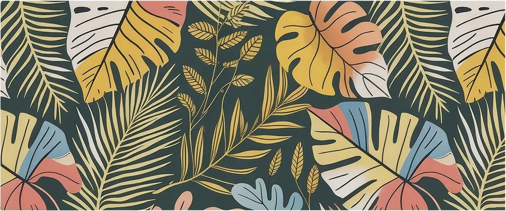 Flizelin tapéta Divatos 3D fali Trópusi energia 250x104 Ragasztóval